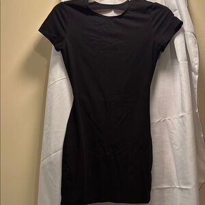 Reformation Black Dress with Open Back - size Small
